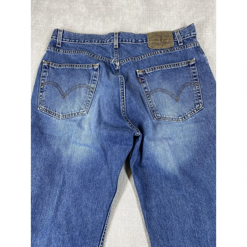 VTG Levis 569 Jeans Mens 34x28 Tag 36x30 Blue Denim Loose Straight Relaxed Baggy